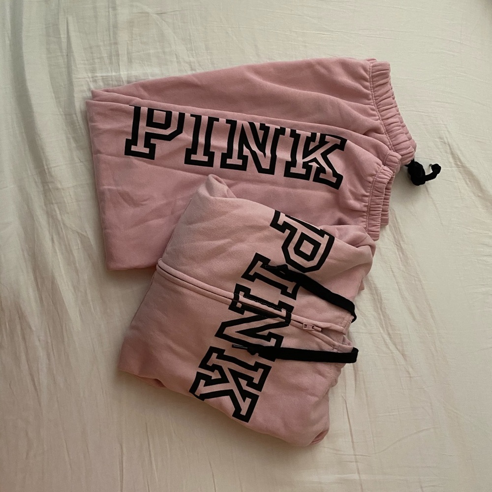 Pink sweat outfit